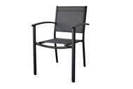 FAUTEUIL JARDIN POP ALU TEXTILENE GRIS ANTHRACITE - 55.5 x 54 x 84 CM
